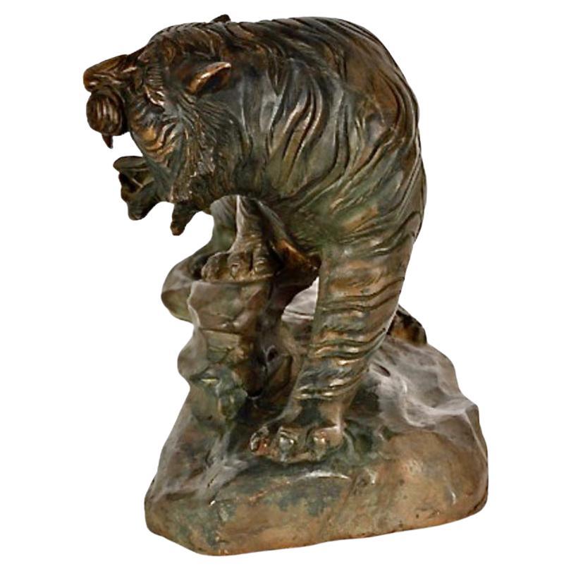 Bronze du tigre du Bengale en vente