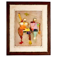 Terri Hallman (B. 1962)  Multi-Media-Malerei