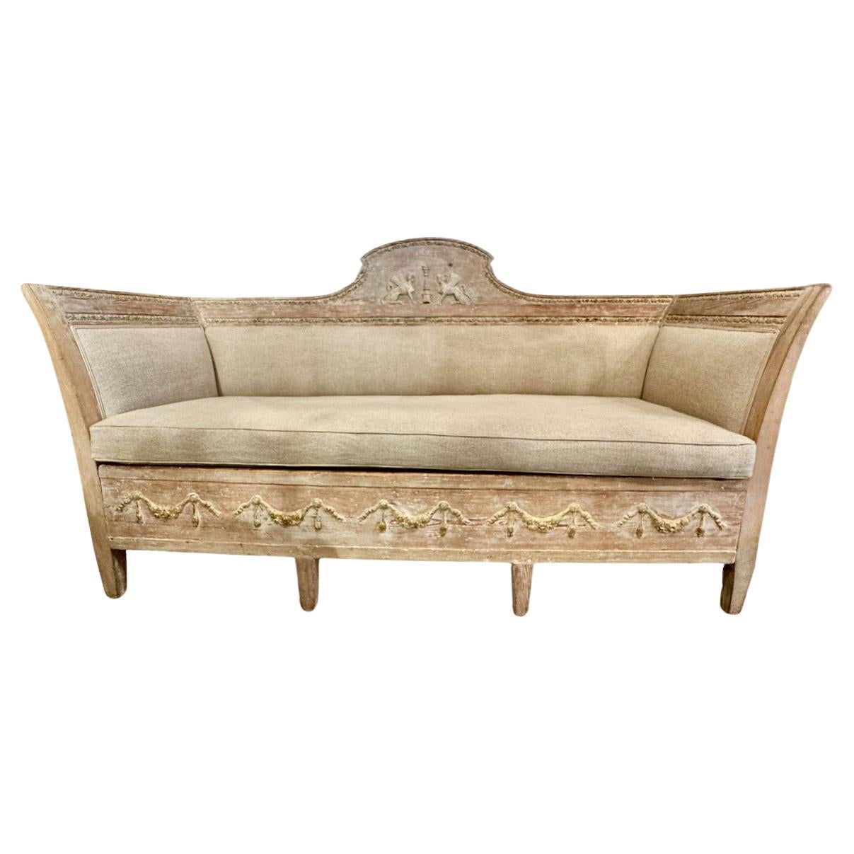 Gustavianisches Sofa, frühes 19. Jahrhundert im Angebot