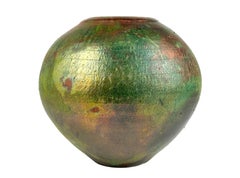 Japanese-style 20th Century Raku Pot, Signed "Perry"