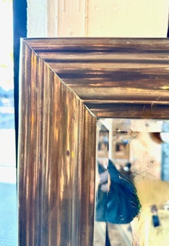 Large 19th Century French Brass Bistro Mirror