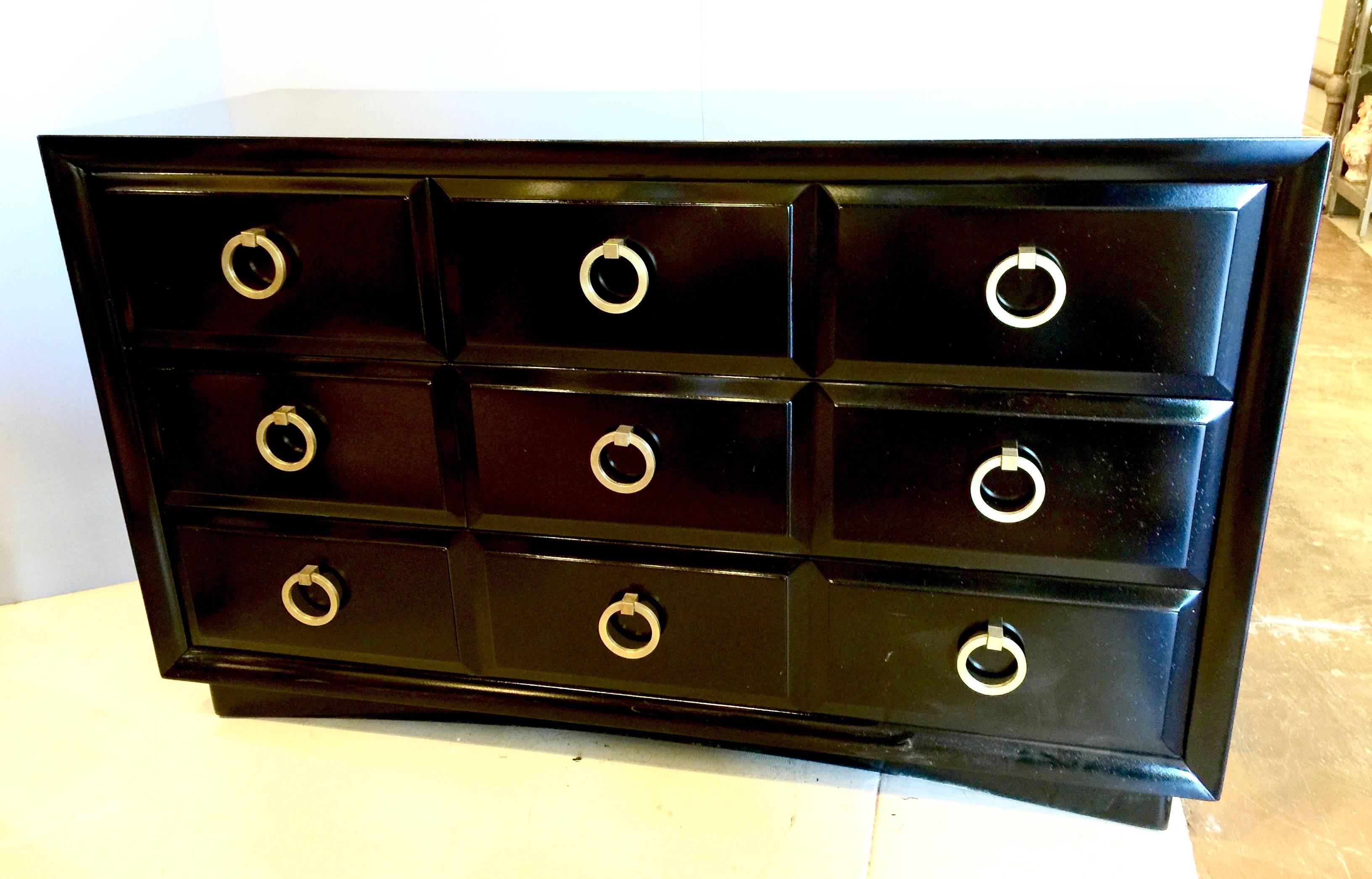 Robsjohn-Gibbings Lacquered Chest of Drawers 2