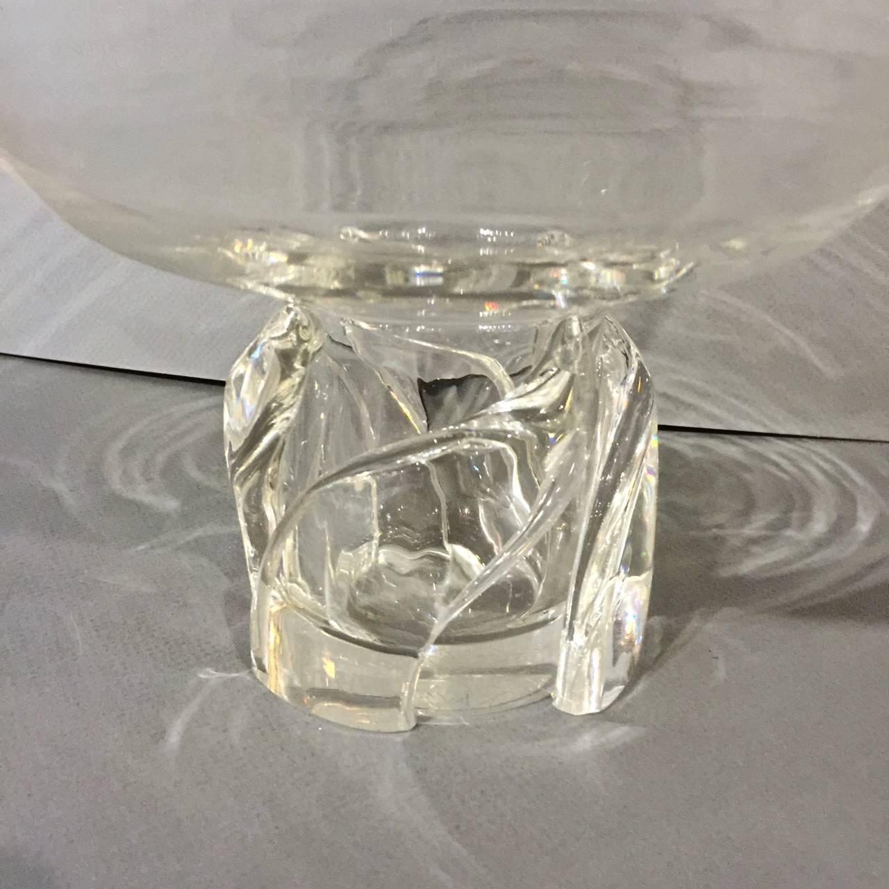 footed glass bowl centerpiece