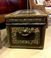 Large Chinese Export Leather Trunk, 19th Century