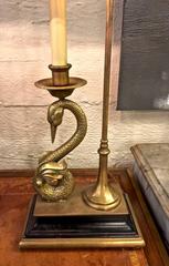 Paire de lampes cygne Chapman de style Empire
