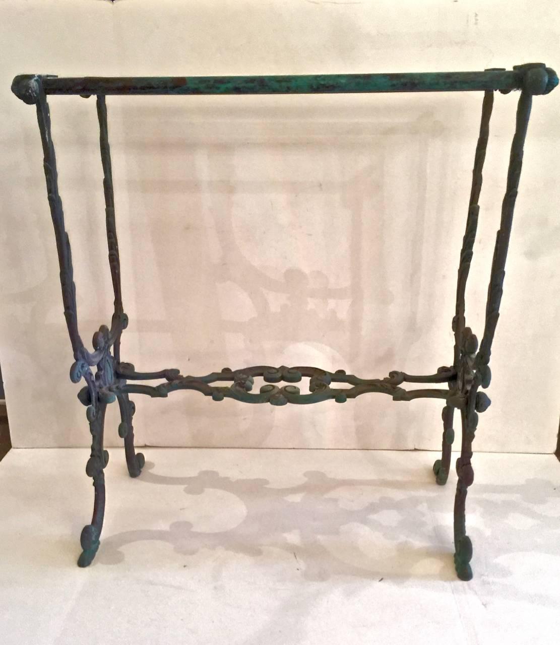 Baroque Revival Pair of 19th Century French Bronze Console Bases