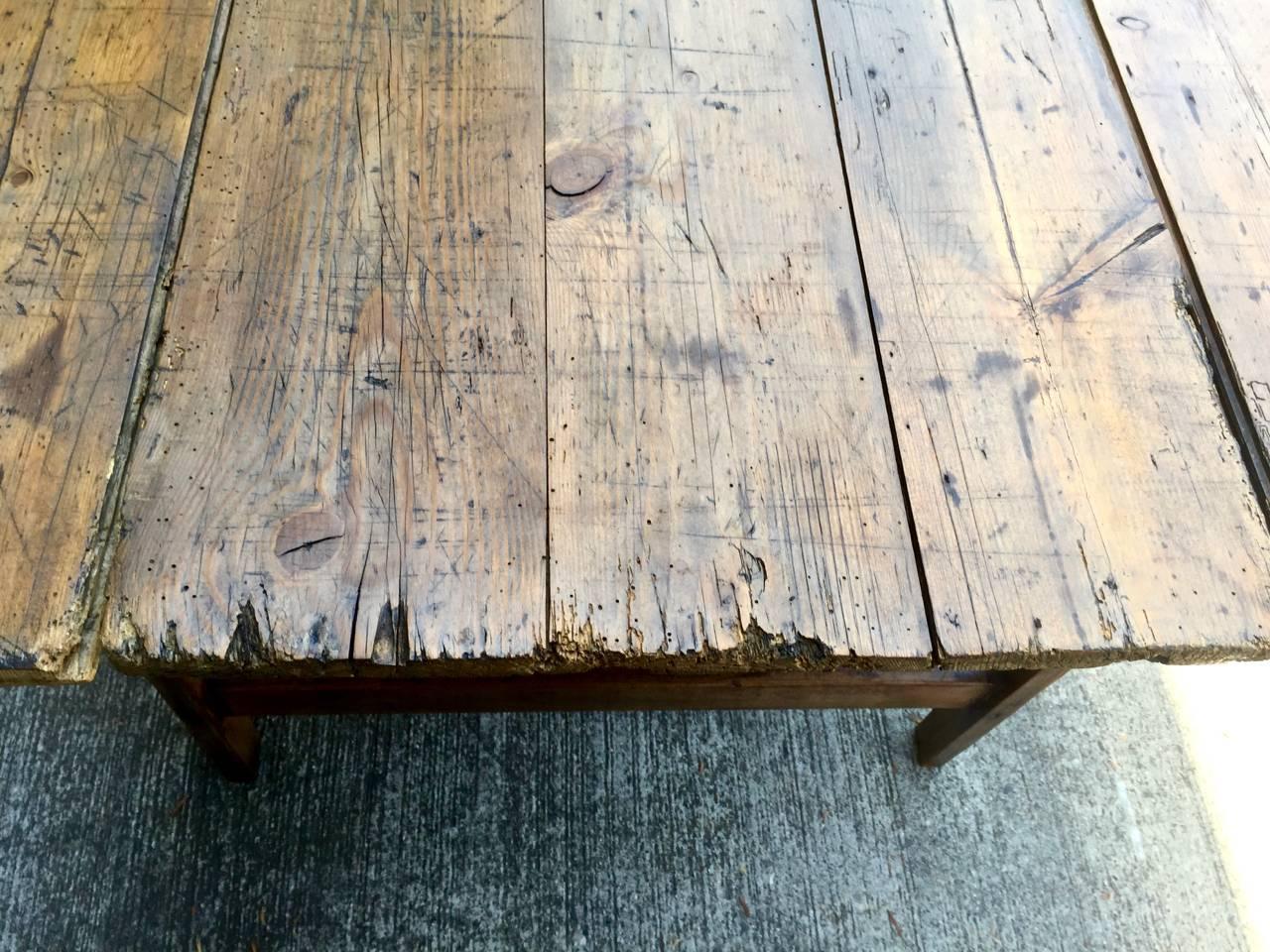 19th Century French Folding Farm or Harvest Table, circa 1850