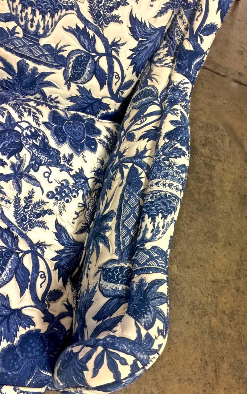Pair Vintage Toile Small Louis XV-Style Sofas 1