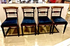 Regency Inlaid Rosewood Dining Chairs c. 1810-20, Set of Four