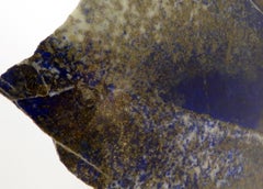 Lapis Lazuli Natural Shape Sculpture in Metallic Brush Base