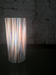 Vintage Table Lamp Glass Incamiciato Canne Venini Murano Venezia Design, 1950