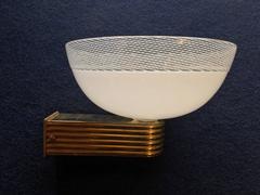 Wall Lamp Blown Glass Filigrana Venini Murano Venice Made in Italy
