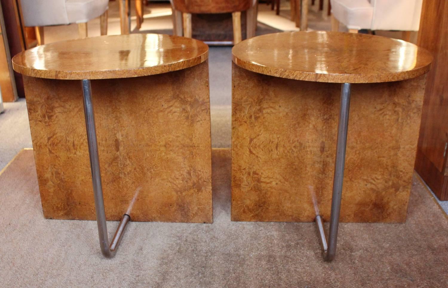 English Art Deco Side Tables