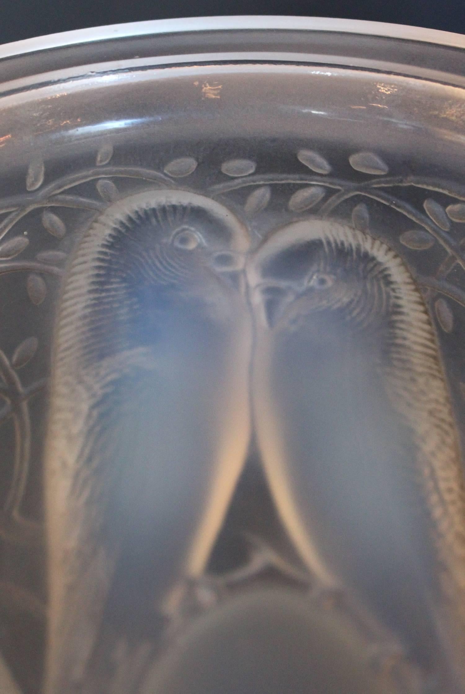 Frosted Art Deco Lalique Ceylan Vase