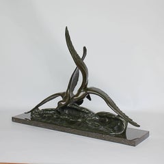Art Deco Bronze Seagulls