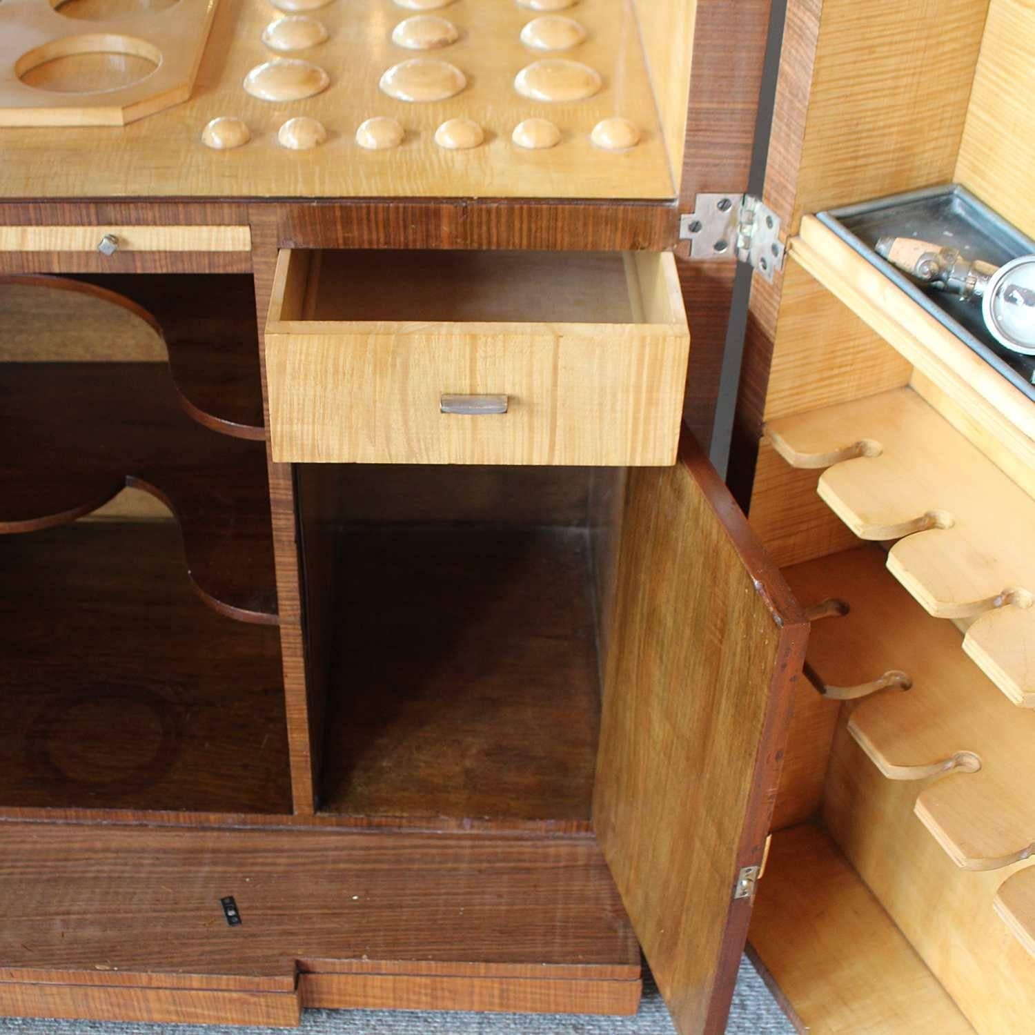 English Art Deco Cocktail Cabinet