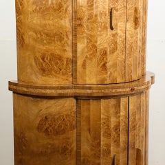 Art Deco Burr Walnut Cocktail Cabinet