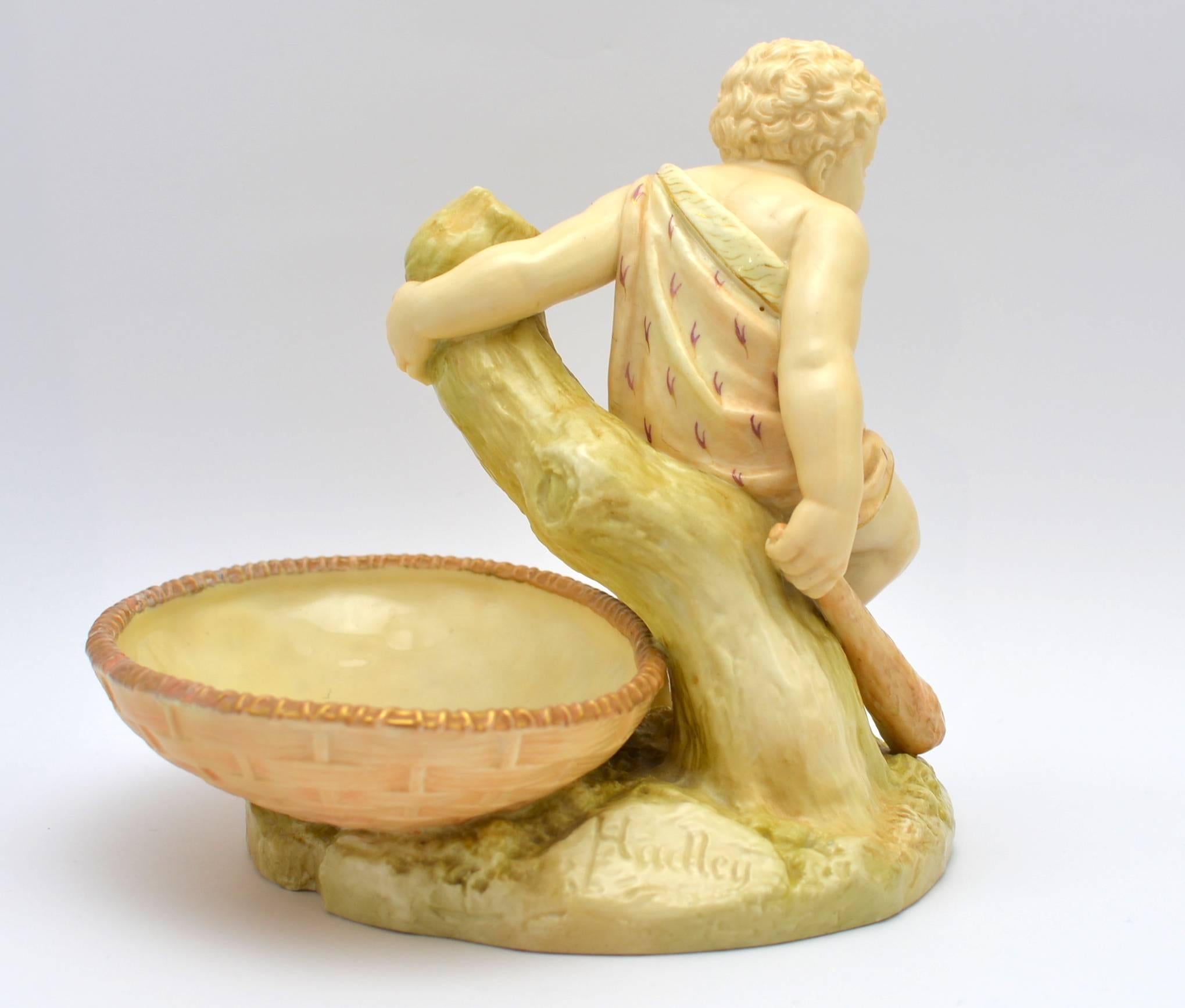 Victorian Royal Worcester Comport, 'Australia', Modelled by James Hadley For Sale