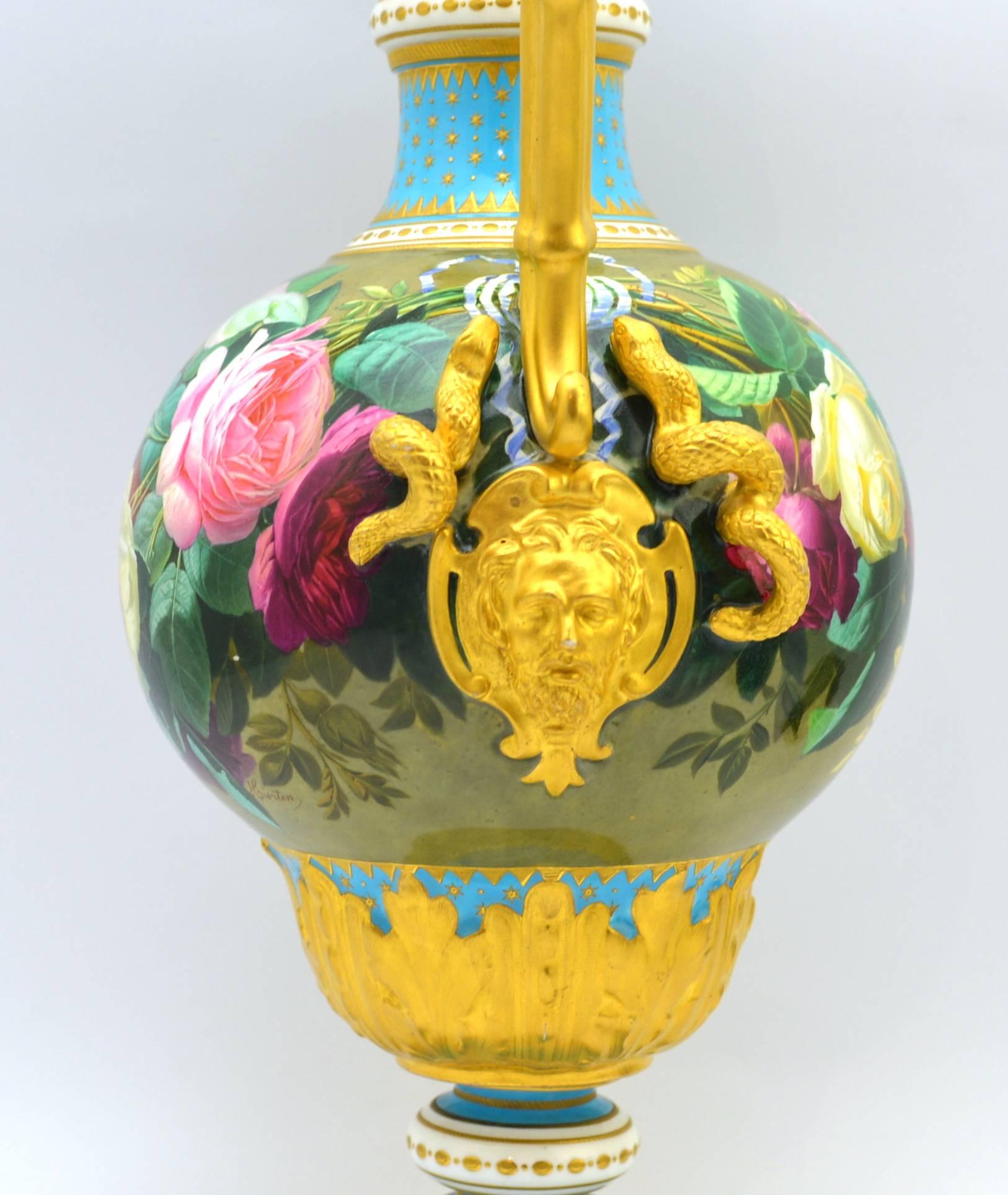 Neoclassical Revival Copeland Ewer by Charles Hurten For Sale