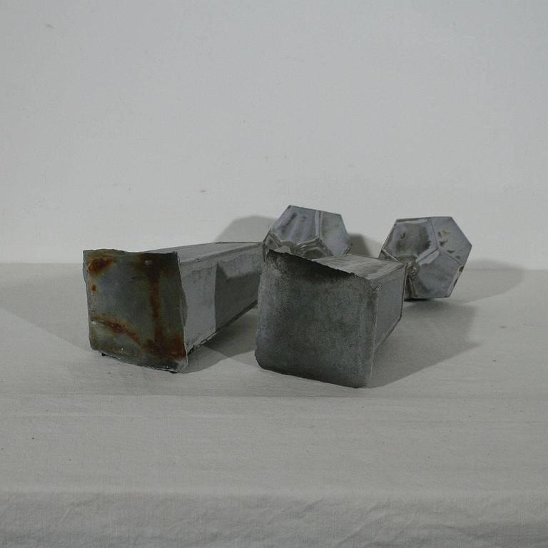 Pair of 19th Century French Zinc Roof Finials at 1stDibs
