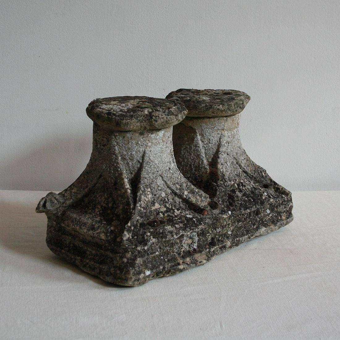 18th Century and Earlier Medieval Romanesque French Carved Stone Capital