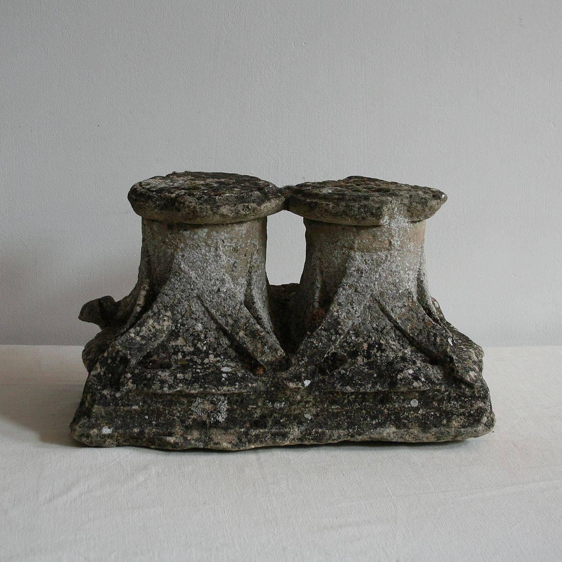 Medieval Romanesque French Carved Stone Capital 3