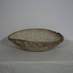 Large 19th Century French Wooden Bowl with Collection of Carved Wooden Balls