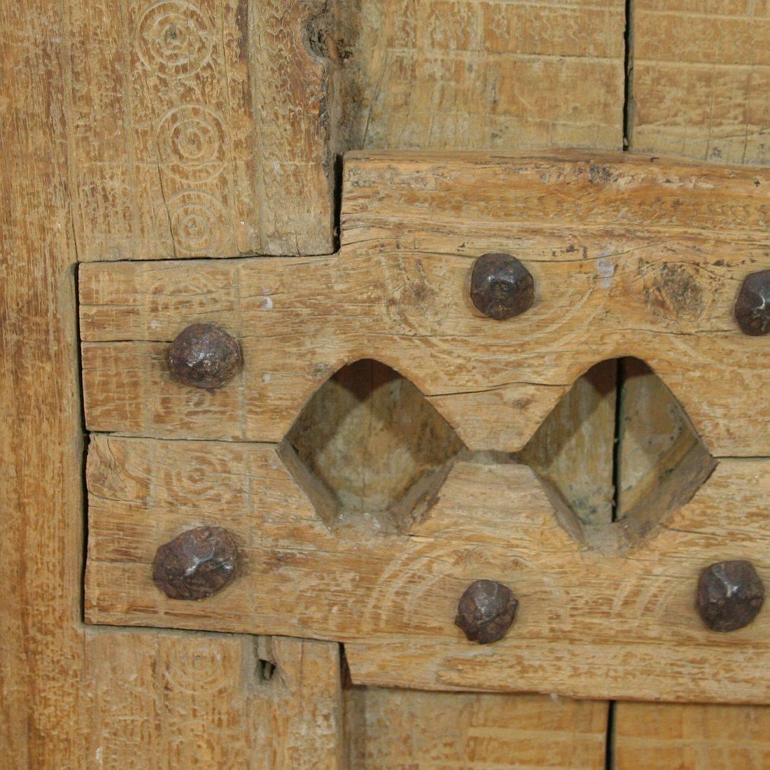 19th Century Primitive Moroccan Wooden Door 1