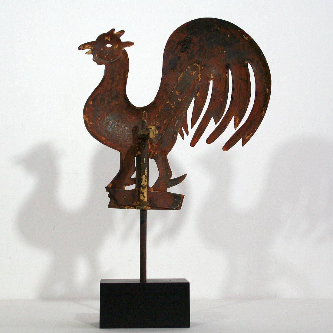 19th Century, French Folk Art Iron Rooster Weathervane 2