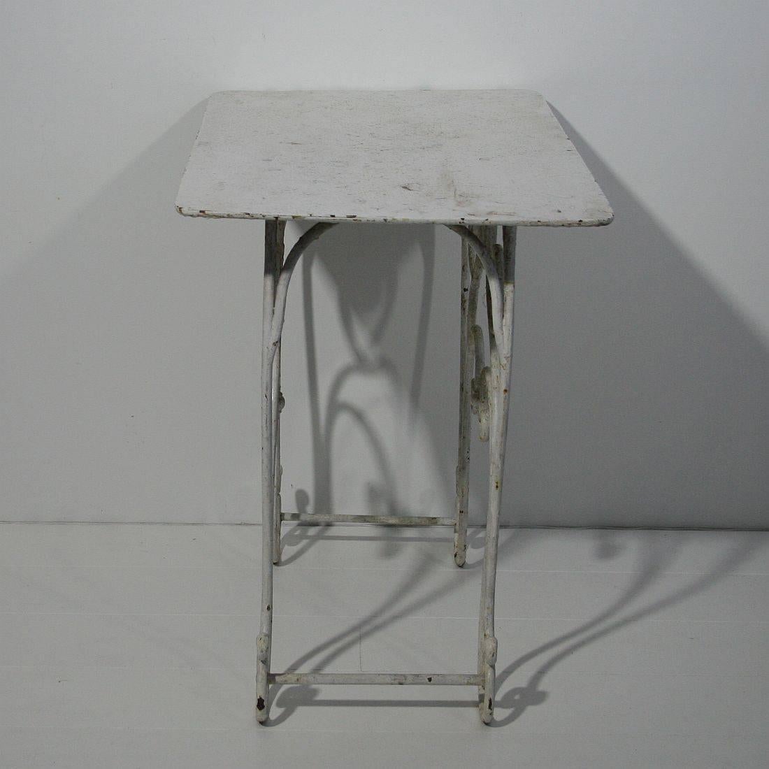 French 19th Century Painted Iron Garden or Conservatory Table 2