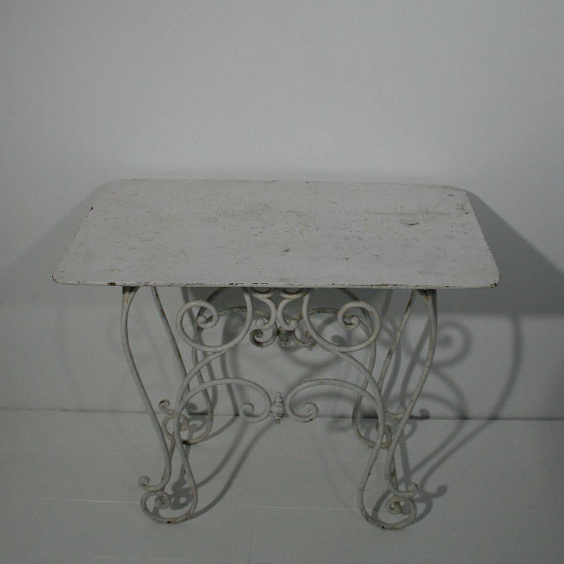 French 19th Century Painted Iron Garden or Conservatory Table 1