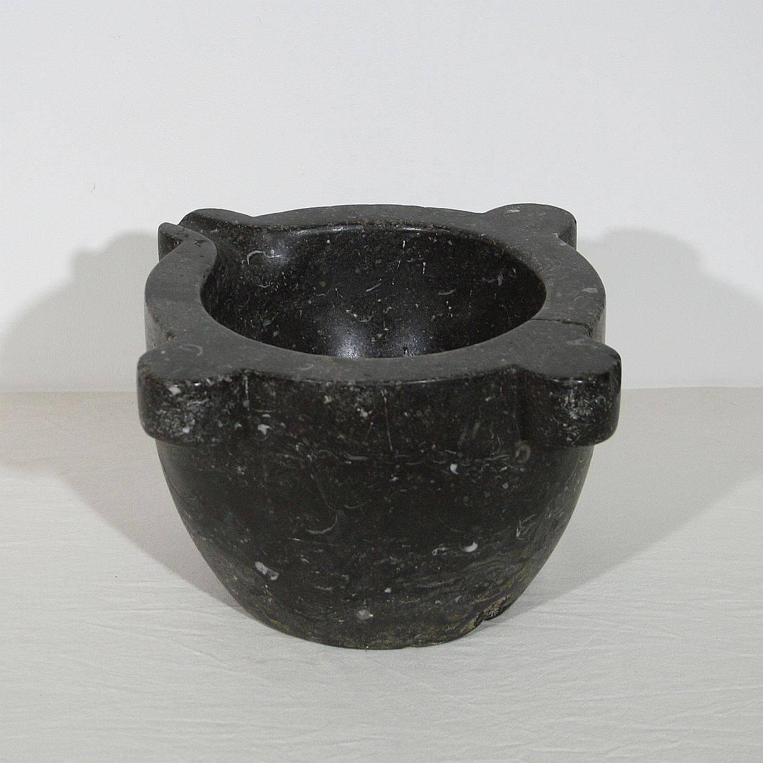 Other 19th Century French Black Marble Mortar