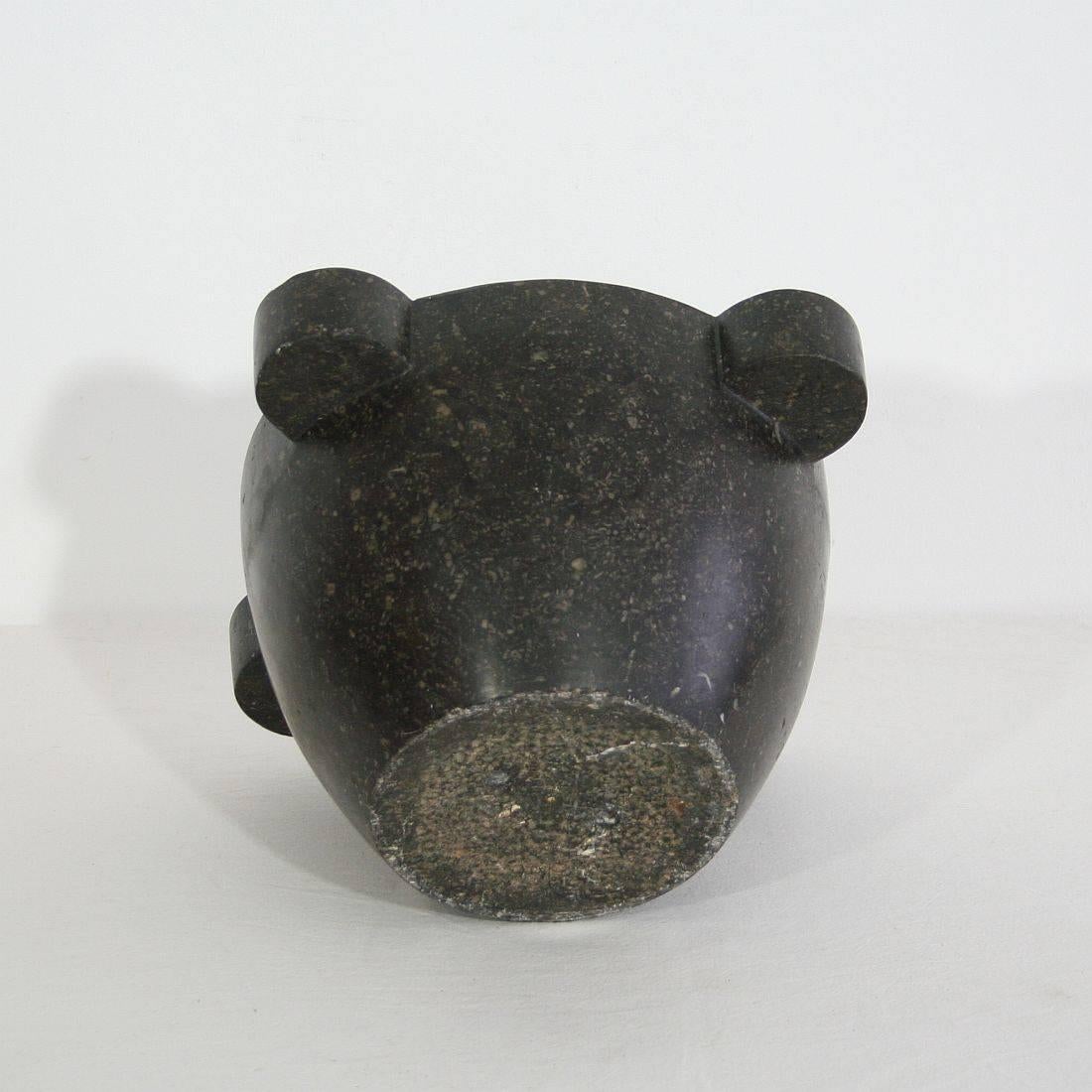 19th Century, French Black Marble Mortar 1