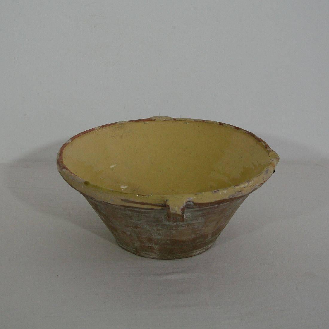 Other 19th Century French Glazed Terracotta Dairy Bowl or Tian