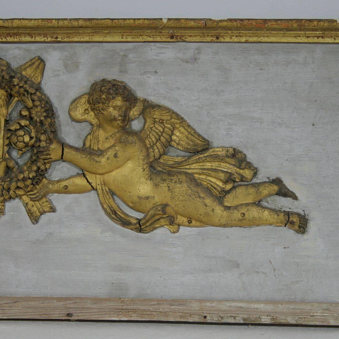 Gilt Late 18th Century, French Panel with Gilded Angels