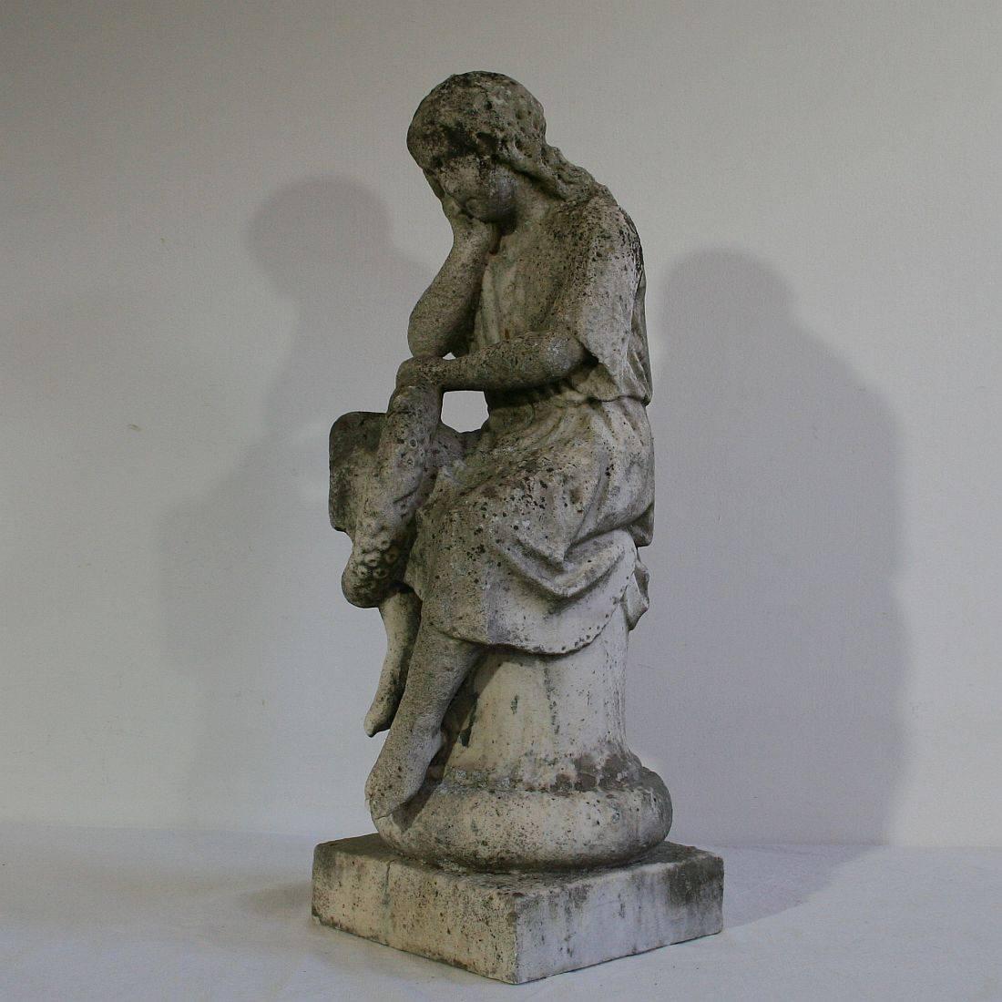 Beautiful and weathered handmade marble statue, France, circa 1850
Weathered and small losses. More pictures available on request.