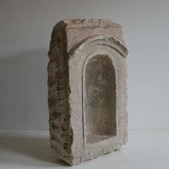 French 17th Century Carved Stone Altar Niche