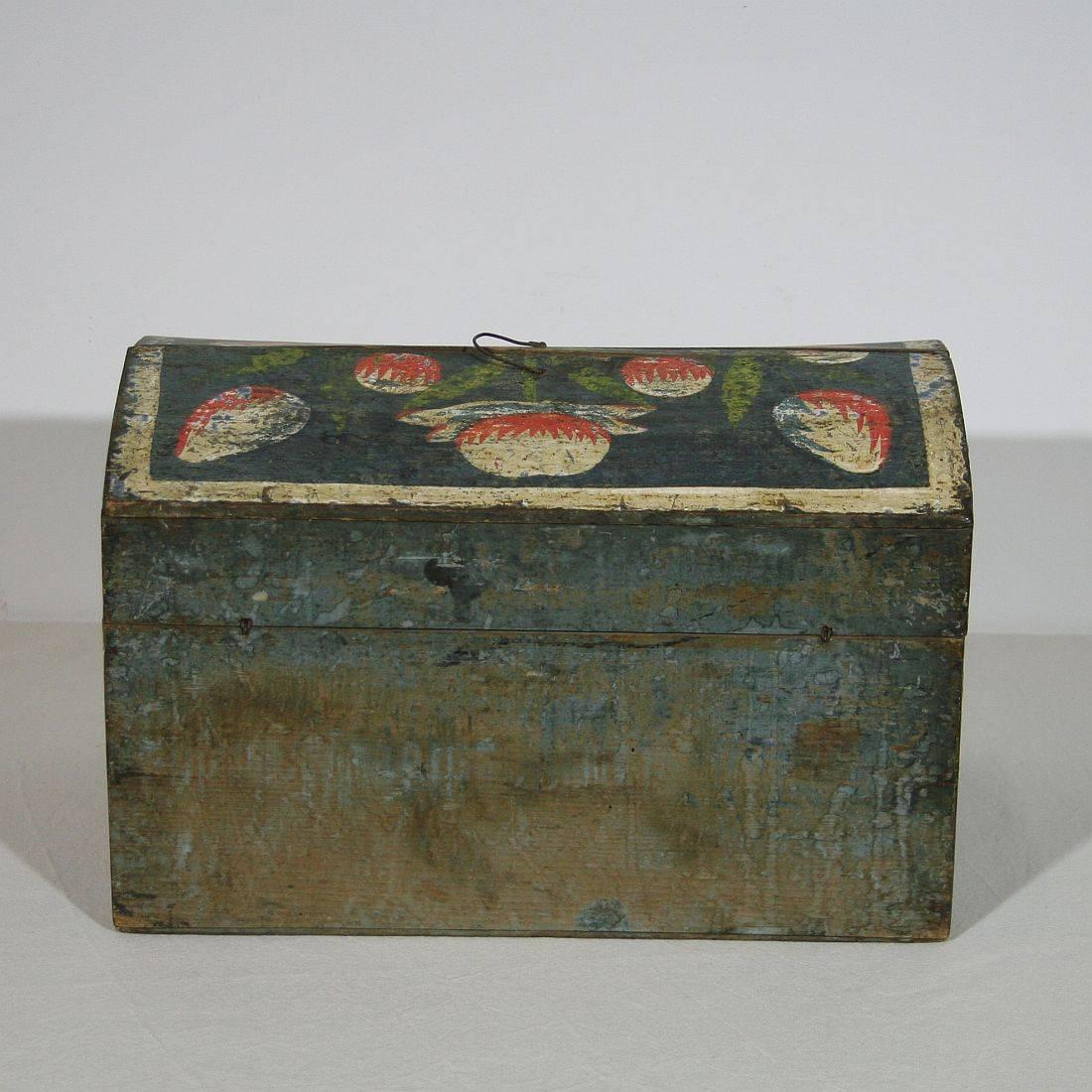 18th Century and Earlier 18th Century French Folk Art Weddingbox from Normandy