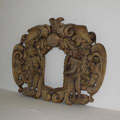 French 17th Century Carved Oak Baroque Panel