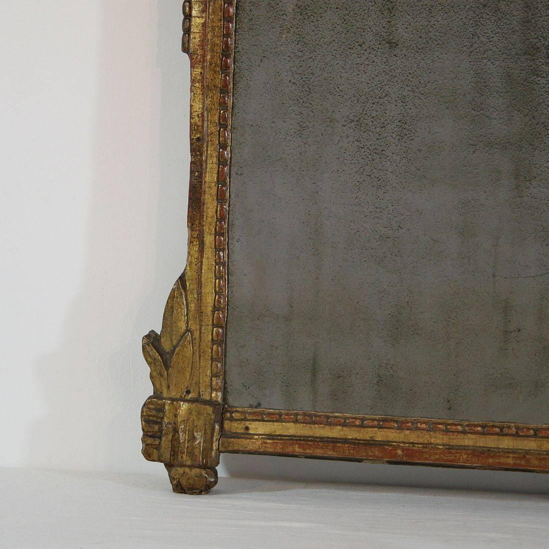 Wood 18th Century French Louis XVI Giltwood Mirror