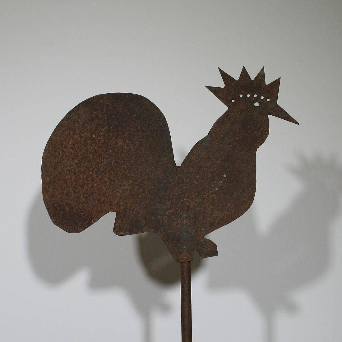 18th-19th Century, French Folk Art Iron Rooster, Weathervane 3