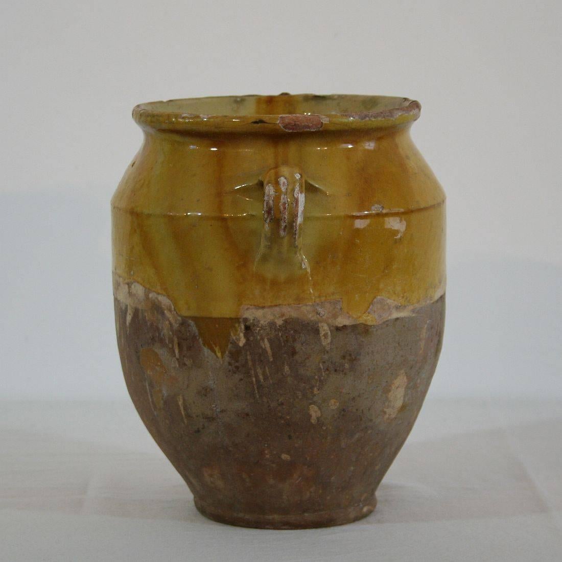 French 19th Century Glazed Terracotta Confit Jar 1