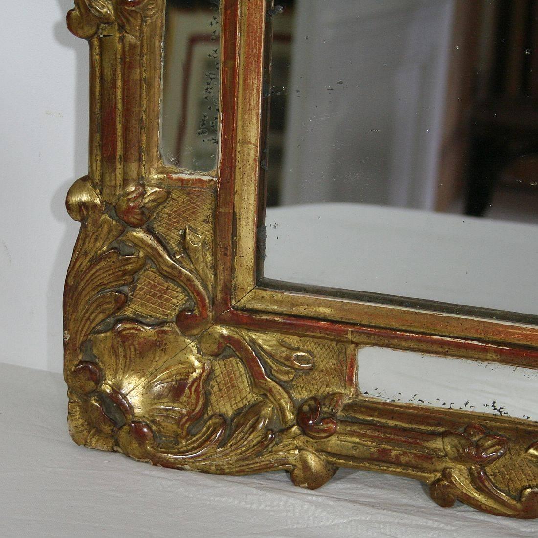 19th Century French Louis XV Baroque Style Giltwood Mirror 1