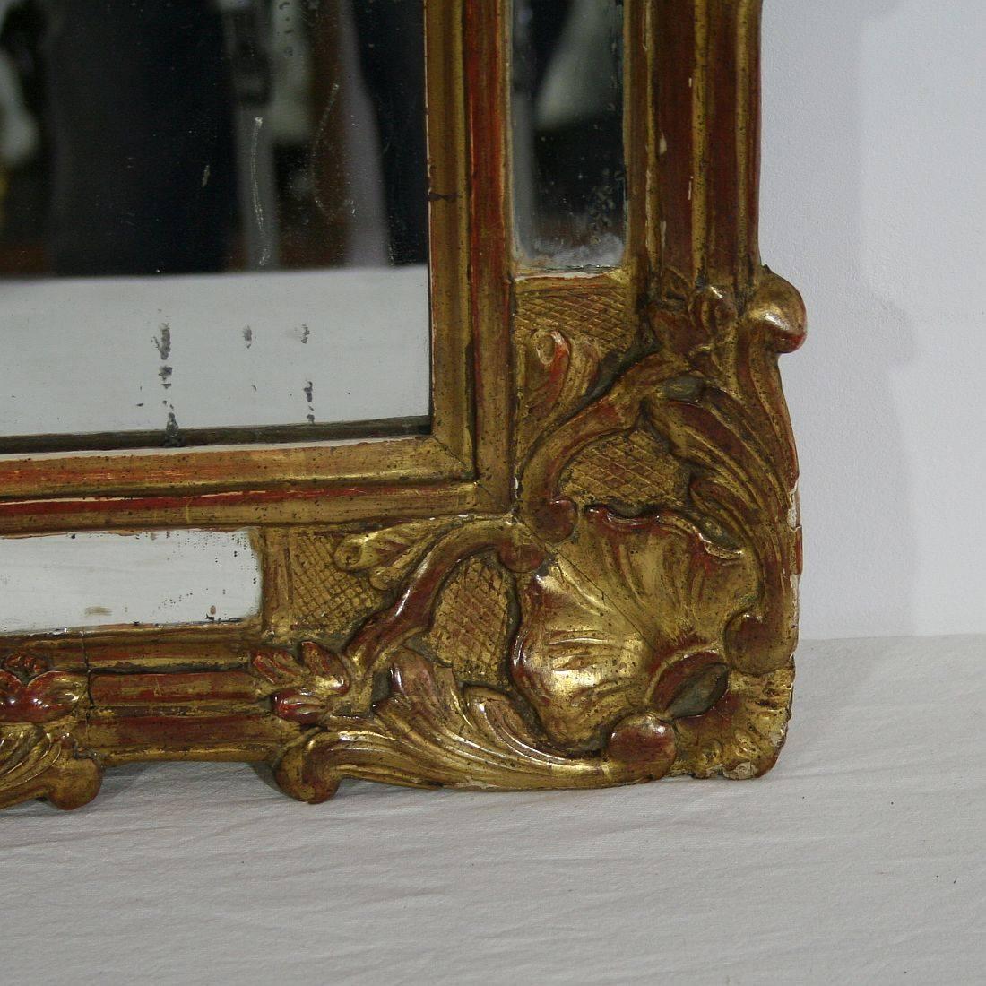 19th Century French Louis XV Baroque Style Giltwood Mirror 2