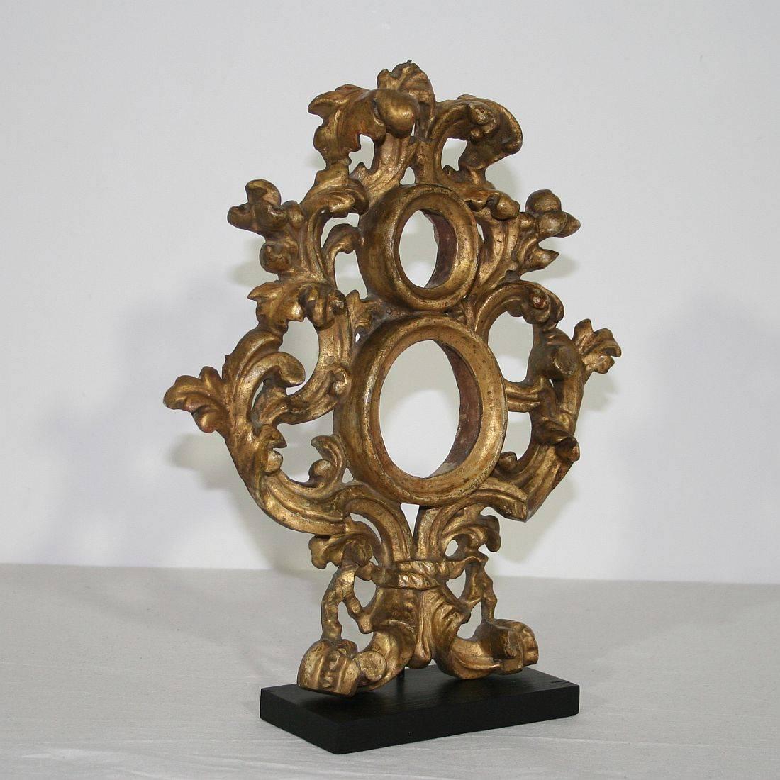 Baroque 18th Century Italian Giltwood Reliquary