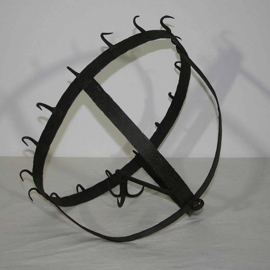 17th-18th Century French Hand-Forged Iron Game Rack 1