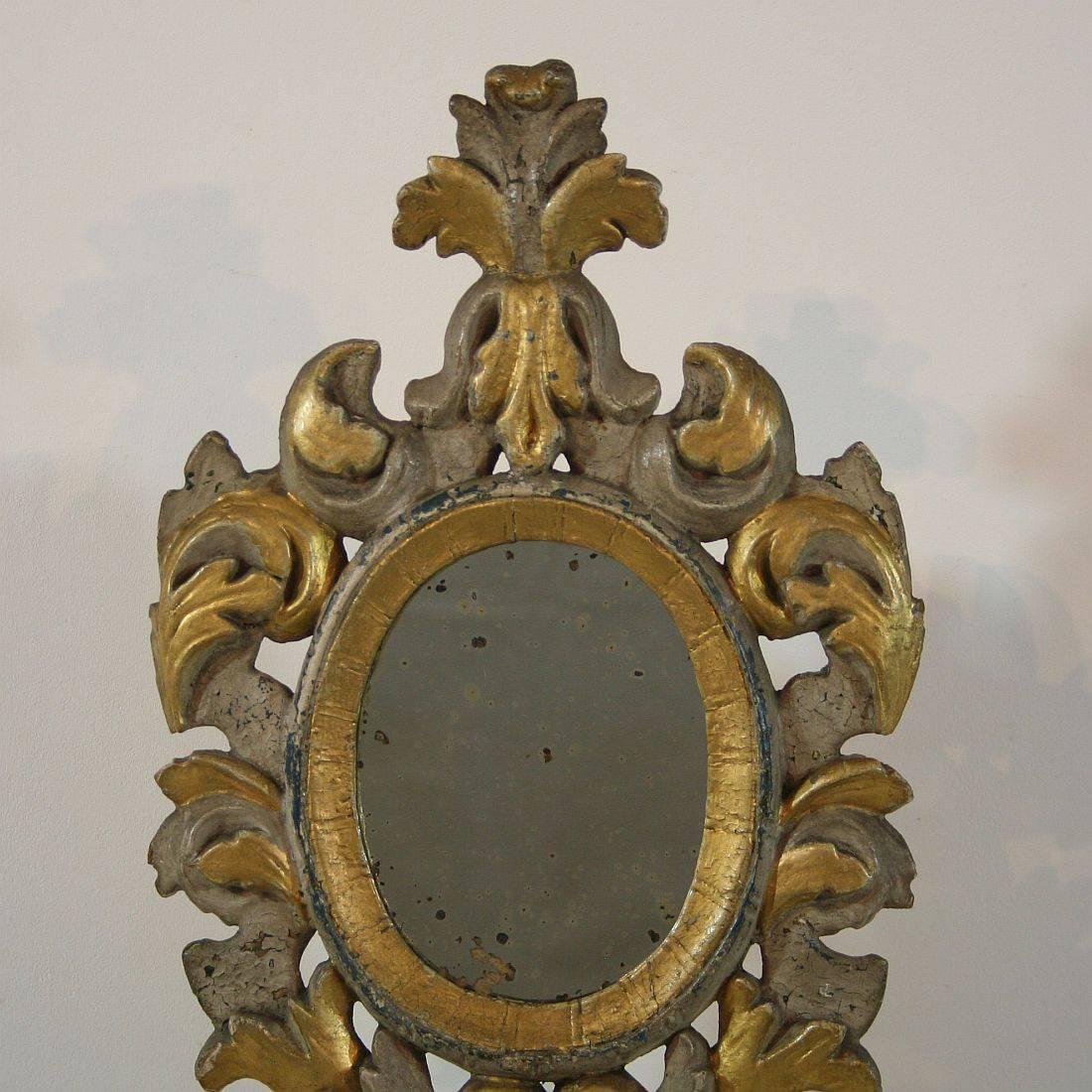 18th Century Italian Carved Baroque Mirror with Dolphins 1