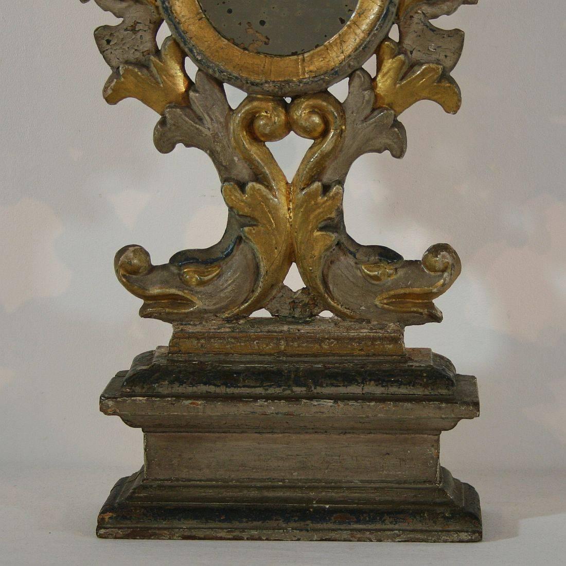 18th Century Italian Carved Baroque Mirror with Dolphins 3