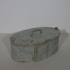 18th Century Swedish Folk Art Painted Bentwood Box
