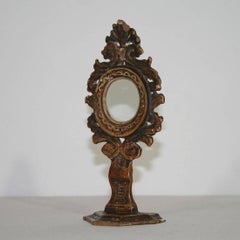 Small Italian, 18th Century Carved and Silvered Baroque Reliquary